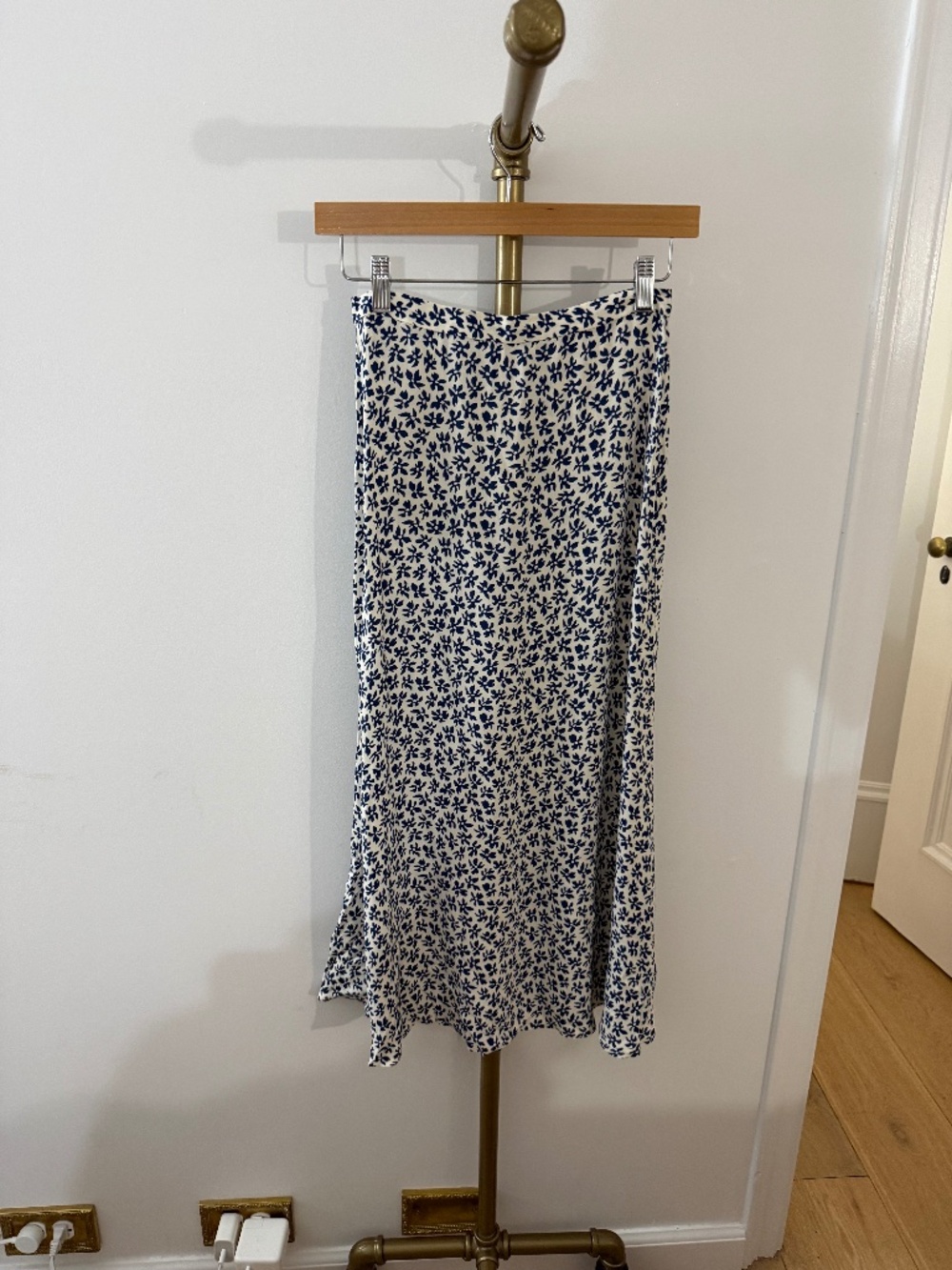 reformation floral midi skirt